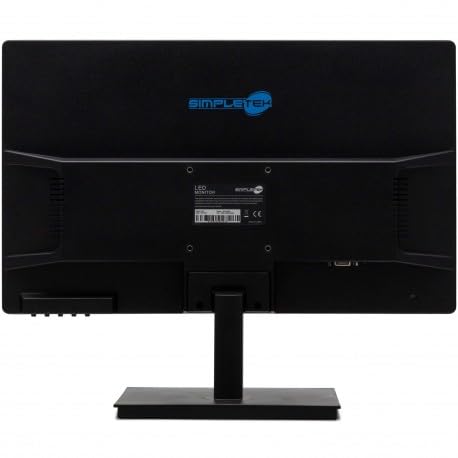 SIMPLETEK - Monitor 19" HD Pannello TN WLED 16:9 VESA 75x75mm Speaker integrati HDMI VGA Audio-in 3,5mm | Schermo PC Computer Console Ufficio Casa Scuola