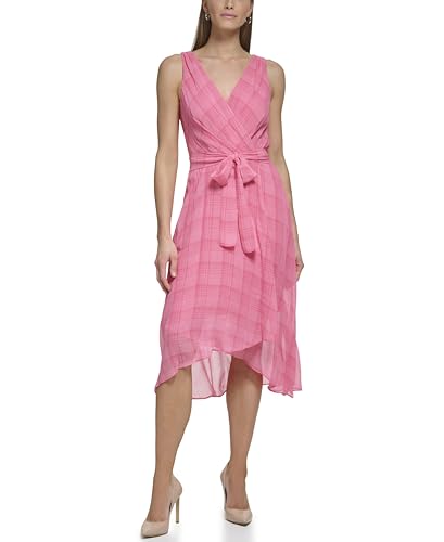 Image of Tommy Hilfiger Women's V-Neck Self Tie Midi Dress