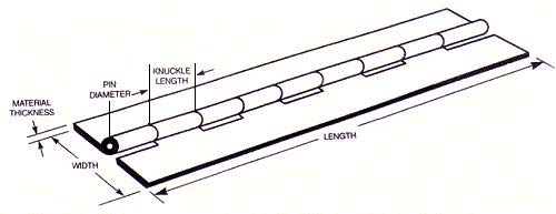 Thaisan Aluminum Piano Hinges Heavy Duty for Home Improvement Fix Repair Open Width: 2.00 x Length: 6 ft x Material Thicknesses : .12 x Pin Diameter: .375