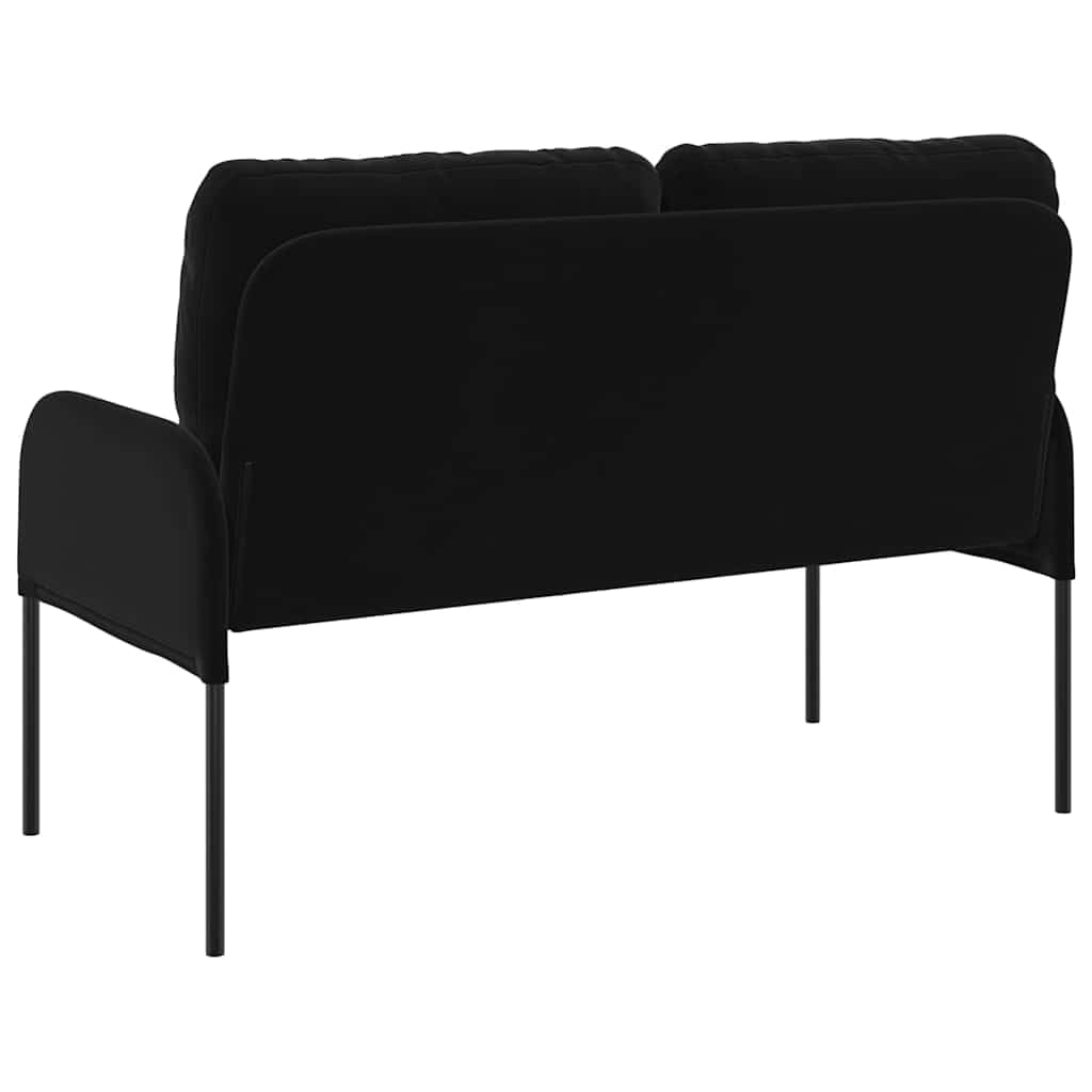Sofa narożna z poduszką, 110 cm, czarna, sklejka, nowoczesny design, zestaw wypoczynkowy z funkcją spania i funkcją relaksu, do salonu, biura, salonu, salonu, salonu, salonu, komfortu