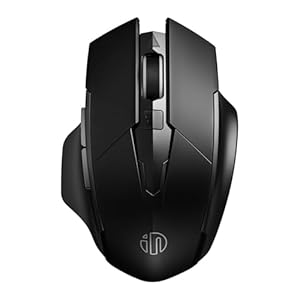 INPHIC Bluetooth Maus, Wiederaufladbare Tri-Mode 5.0/4.0 + 2.4G Wireless, 800-1600DPI Tragbar für Laptop PC Computer MacOS, 6 Tasten, Silent Click, Verbesserter 700mAh Akku