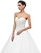 Likedpage Women's Sweetheart Tulle A-line Wedding Dresses for Bride with Train Ivory US2