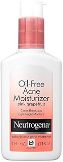 Neutrogena Oil Free Acne Facial Moisturizer with Salicylic Acid Acne Treatment Medicine, Pink