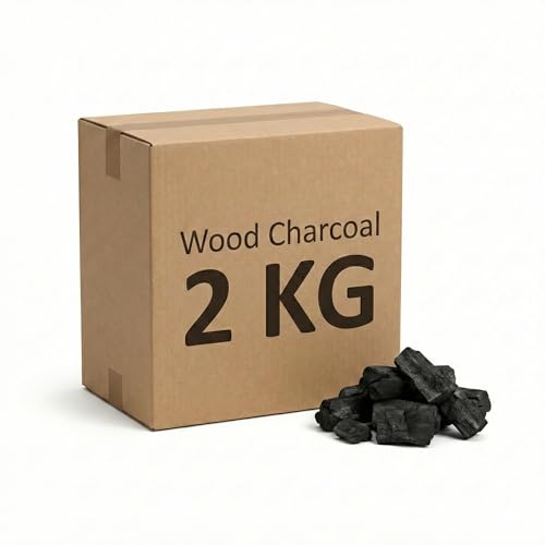 Image of Manshahia Wood Charcoal Pure Coal for Barbecue, tandoor, Angeethi (2KG)