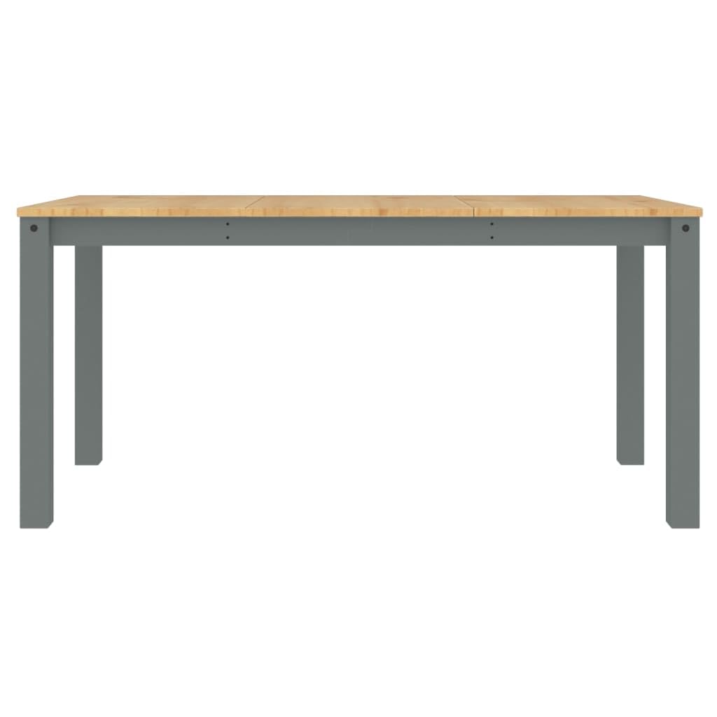 vidaXL Stół jadalniany PANAMA, szary, 160x80x75 cm, drewno sosnowe