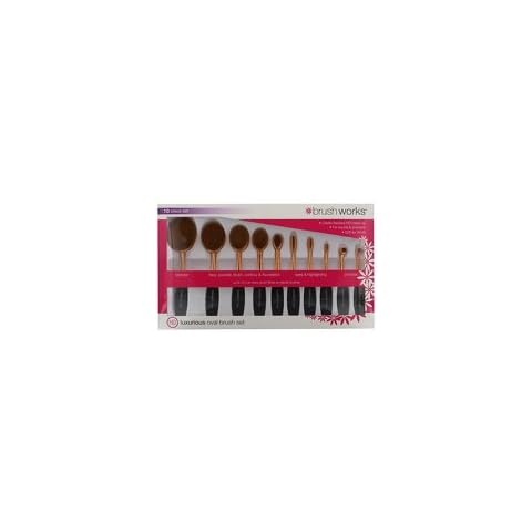 Brushworks HD Luxurious Oval Brush Set Cover