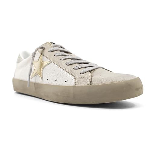 Womens Paula Print Lace Up Sneakers Shoes Casual - Off White - Size 6 M2