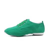 Letuwj Tanzschuhe Jazz Schuhe Herren und Damen Ballett Weiche Unterseite Tanzschuhe, Grün , 38.5 EU – Ansicht 1