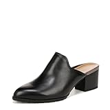 VIONIC Women's Claremont Mules, Black Leather, 8