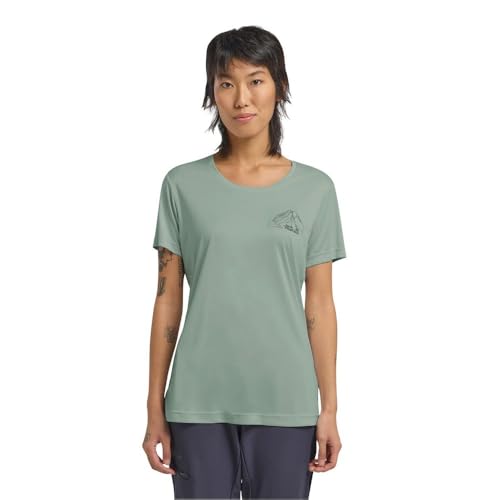 T-shirt Jack Wolfskin Peak Graphic T W haut léger et anti-humidité pour femme