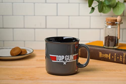 Silver Buffalo Top Gun Maverick Ceramic Camper Mug, 20 Ounces