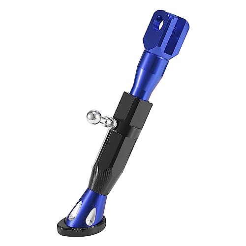 Motoforti Universal Adjustable Motorcycle Kickstand Side Support Stand Set CNC Aluminum Alloy Blue Black