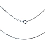Längen von 42 - 80 cm Bella Carina Schlangenkette 1,3 mm 42-80 cm 925 Sterling Silber rhodiniert (80)