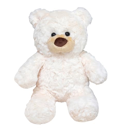 Gwxqybfe 10inch Teddy Bear Stuffed Animal, Soft Teddy Bear Plushie Toys, Birthday Christmas Valentine's Day Gifts for Kid Boys Girls (White)