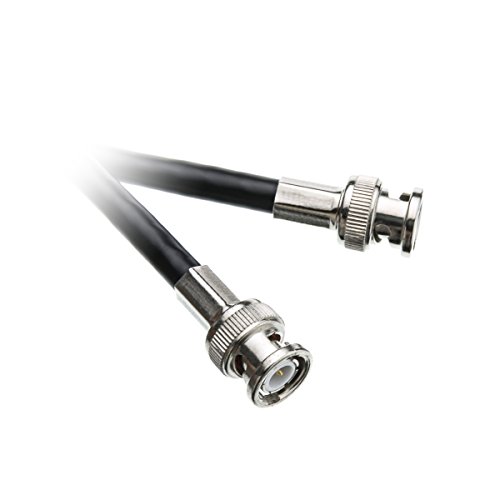 BNC RG6 Coaxial Cable, Black, BNC Male, UL rated, 6 foot