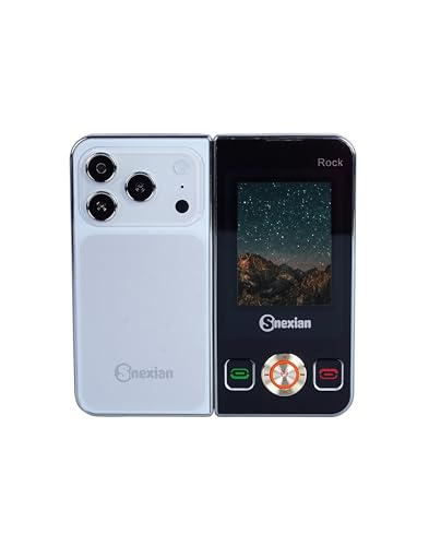 Image of Snexian All-New Rock FOLD MINI Dual Display |Keypad Mobile| with 2.8 inch and 2.4 inch Big Display |Flip|Fold|BT Dialer| Voice Changer |Auto Call Recording|Big Battery| FM |Camera| Feature Phone | White