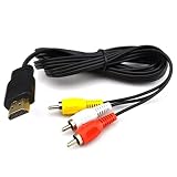 Hemery Câble HDMI vers RCA 1080P HDMI mâle vers 3 RCA Audio Video AV Adaptateur Convertisseur Câble pour HDTV DVD