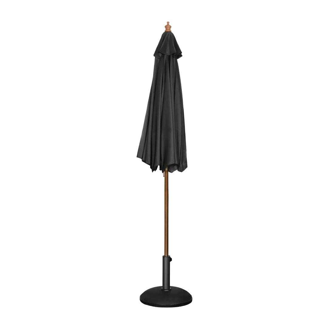 Bolero CB514 okrągły parasol, rozmiar: Średnica 2,5 m, kolor: Czarny