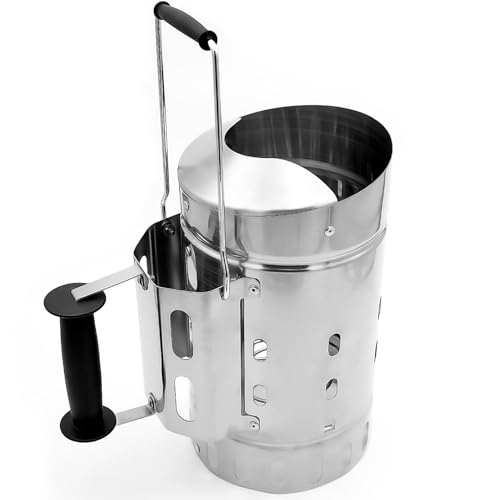 BigDean XXL Anzündkamin in extra robuster Edelstahl Qualität BigDean XXL Anzündkamin in extra robuster Edelstahl Qualität