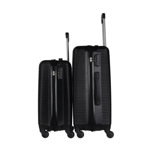 Kit de 2 Malas de Viagens P/M Fibra Rigida ABS Resistente Rodas 360°