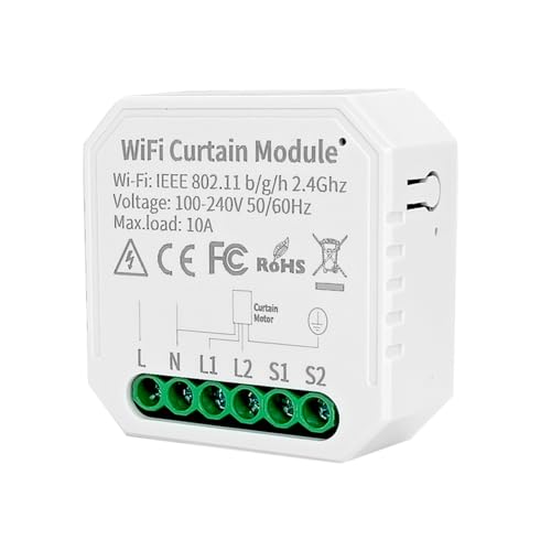 Recopilación de Google Home Min - solo los mejores. 41 GEOINU Tuya-Cortina con WiFi, módulo de persianas, Interruptor de persiana Enrollable, Motor Smart Life, aplicación remota, Control por Voz, con Alexa y Google Home