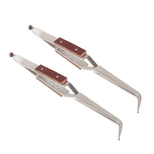 Alnicov Dritte Hand-Pinzette, Lötpinzette, Kreuzverriegelung, Schmuck-Schweißpinzette, Juwelier-Herstellungswerkzeuge Mit Runder Basis, 360-Grad-Drehung, Dritte Hand-Werkzeuge