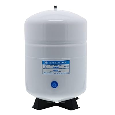 Neo-Pure 3.2-Gallon RO Storage Tank, Powder-Coated Steel, Stainless Steel, 1/4" FPT x 3/8" Quick-Connect, Durable, Leak-Free Design