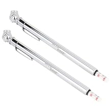 Accu-Gage Pencil Tire Pressure Gauge 2 Pack 10-75 PSI, Air Pressure Gauge for Tires, Stainless Steel Body for air Filled Tires, Front loaders, and Small Airplanes