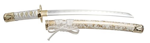 模造刀剣インテリア ミニ居合刀 (白金雲)全長 : 46cm 刃渡 : 29.5cm 柄長 : 12cm