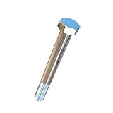 Allied Titanium 0011124, (Pack of 2) M12-1.25 Pitch X 100mm Titanium Hex Head Bolt, Grade 2 (CP)
