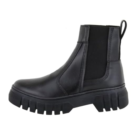 Bota Botina Feminina Calce Facil Ajuste Elastico Puxador Traseiro Solado Tratorado Borracha Tamanho:36;Cor:Preto;Gênero:Feminino;Departamento BS:Esporte