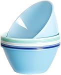 Youngever 11 de pouce 3.6L Plats de mélange et de service en plastique, grands bols de popcorn, salades, bols à croustilles et à dip, ensemble de 9 (Couleur urbaine)