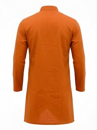 Image of Sherwani Style Kurta Pajama for Man | Cotton | Mandarin Collar | Ethnic Wear | Premium Wear for Traditional and Festivals