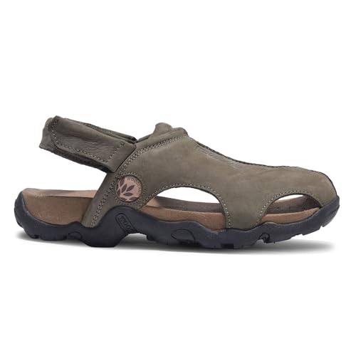 Woodland Men's Olive Green Leather Sandal-9 UK (43 EU) (OGD 0350107NW)