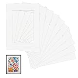 10er Set A4 Passepartouts Weiß – 20,5 x 29,5 cm Außen, 14,5 x 20 cm Innen – Ideal für Bilderrahmen & Fotos mit Tiefeneffekt