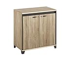  Rangement Bas 2 Portes Gautier Collection Mambo Couleur Chêne Sonoma