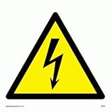 Viking Schilder we94-s10-v Elektrische Warnung Symbol Zeichen, Vinyl, 100 mm H x 100 mm W