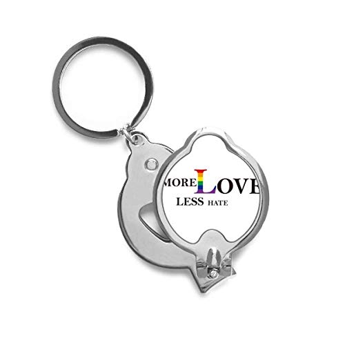 Coupe-ongles arc-en-ciel LGBT Plus d'amour moins de haine pour manucure quotidienne