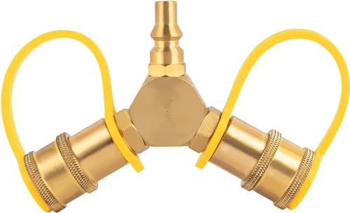 GASPRO 1/4" RV Propane Quick Connect Fittings Y Splitter for...