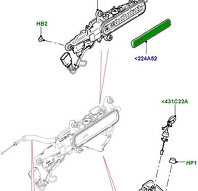 Miniatura 2 de Land Rover Cubierta para manija de puerta lateral del conductor para Range Rover VELAR LR135292 no viene pintada
