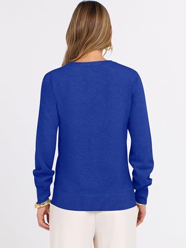 Image of ANRABESS Women's Long Sleeve V Neck Basic Sweaters | Classic Pullover Tops,Soft Loose,Business Casual Work,Travel Vacation,All Day Wear,Fall Spring Outfits,Winter Layer Clothing