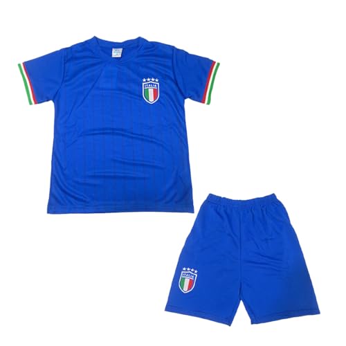 JYC CREATIVE Ensemble de sport pour garçon et fille de 4 à 14 ans, T-shirt et short de sport et de football pour enfants, survêtement court pour l'école,...