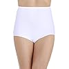 Vanity Fair Women's Perfectly Yours High Waisted Brief Panties, Cotton-Star White, 7