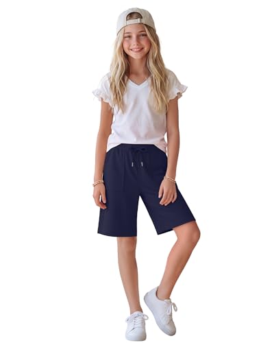 Mumucove - Mumucove Girl's Bermuda SweatShorts, Navy Blue, 13-14 Years - Best Deal on Amazon