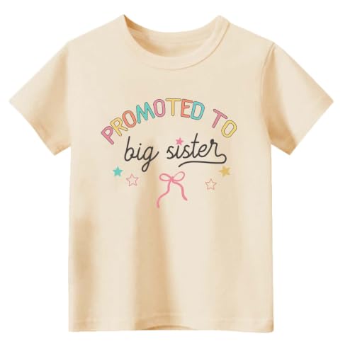 Image of Big Sister Shirt for Toddler Baby Girl Outfits Big Sis Announcement T-Shirt Gifts
