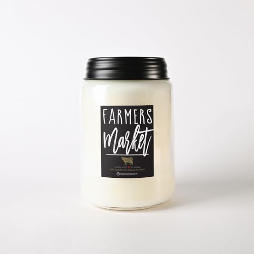 Image of Milkhouse Farmers Market Soy Candle, 26 oz Farmhouse Jar, 150+ Hr Burn