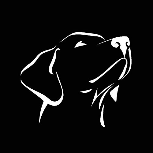 Stukk Stickers Labrador Retriever Hund Spaß Fensteraufkleber Vinyl Aufkleber schwarz/weiß 14 cm x 12 cm - schwarz