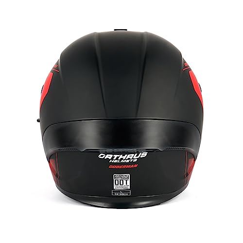 Orthrus DM-MBK-RED-XL Modular Led Full Face Motorcycle Helmet thumb #8