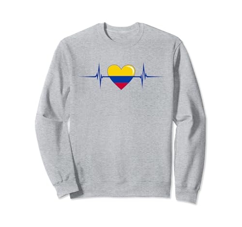 Heartbeat Design Bandera Colombia Sudadera