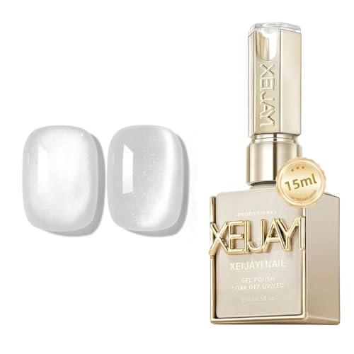 Xeijayi Magnetic Cat Eye Gel Nail Polish 15ml Ice Crystal Effect Soak-Off UV/LED Quick Dry Long-Lasting Self-Leveling High-Shine Salon Quality Nail Art Magnet Not Included